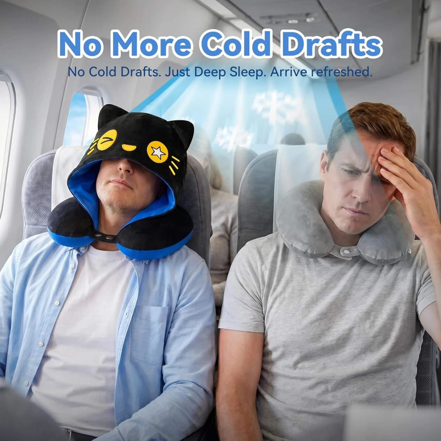 Cute Cat Travel Pillow with Hood - photo 3