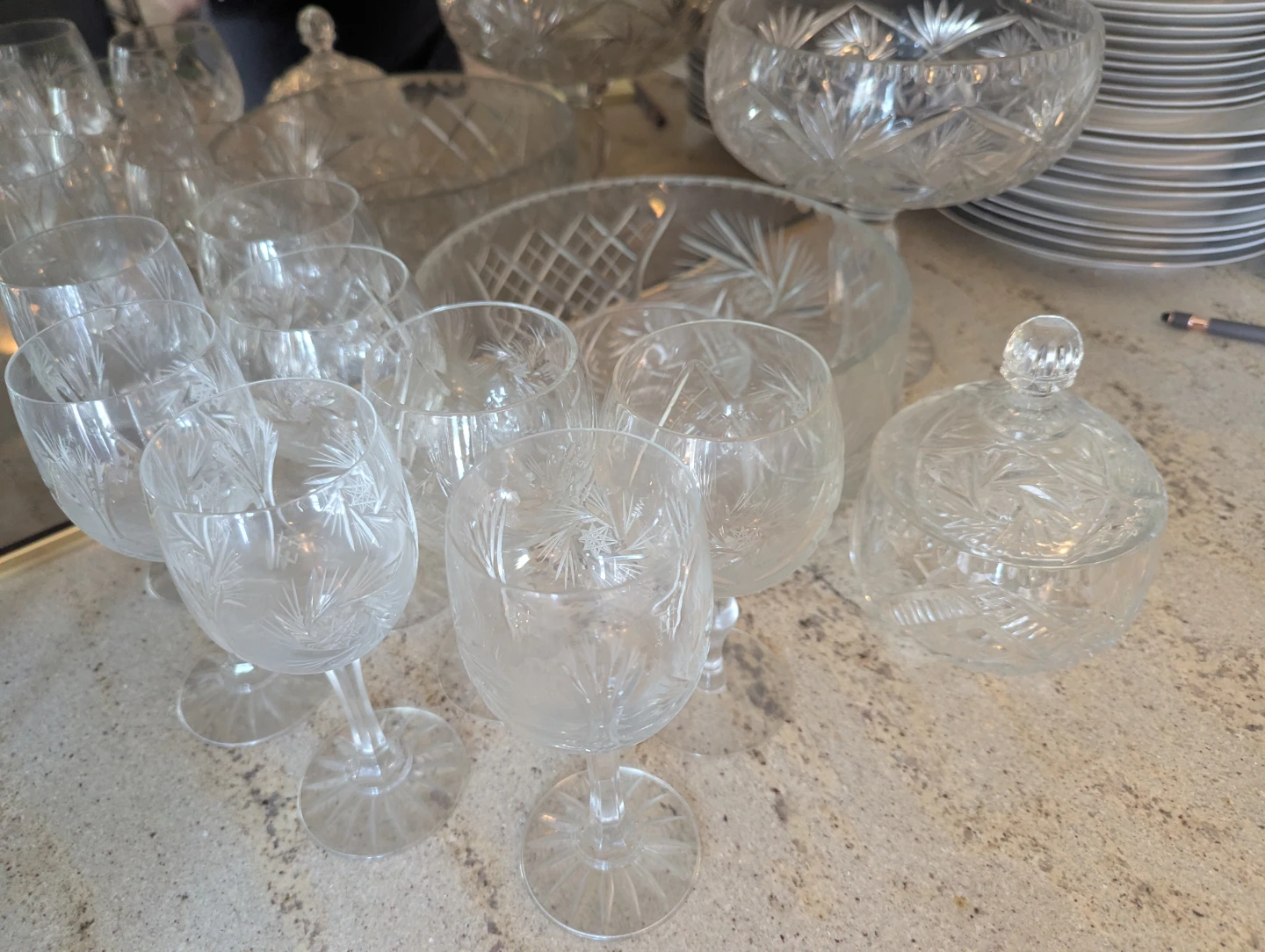 Crystal Cut Glassware Set - photo 2