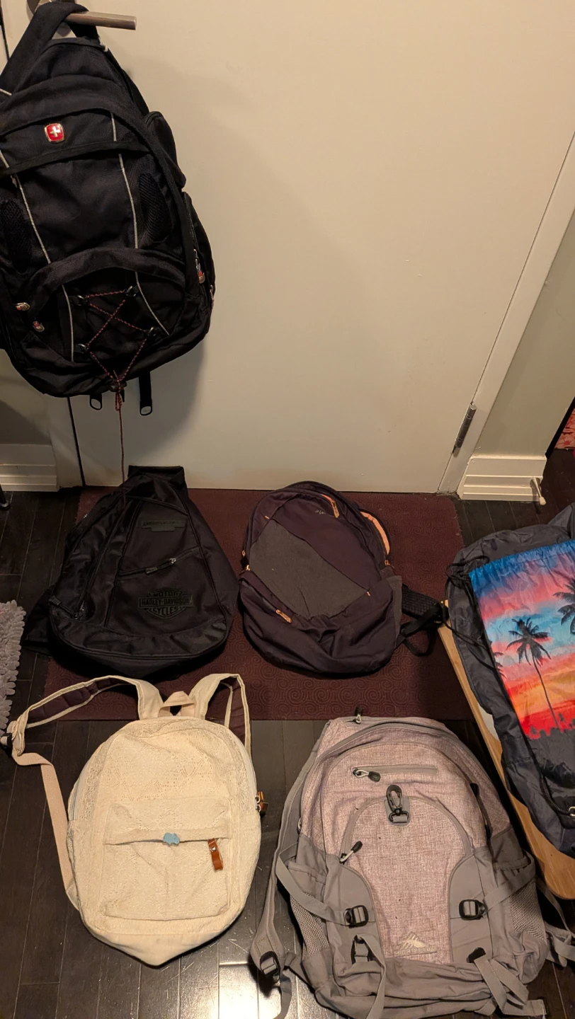 Assorted Backpacks, $6