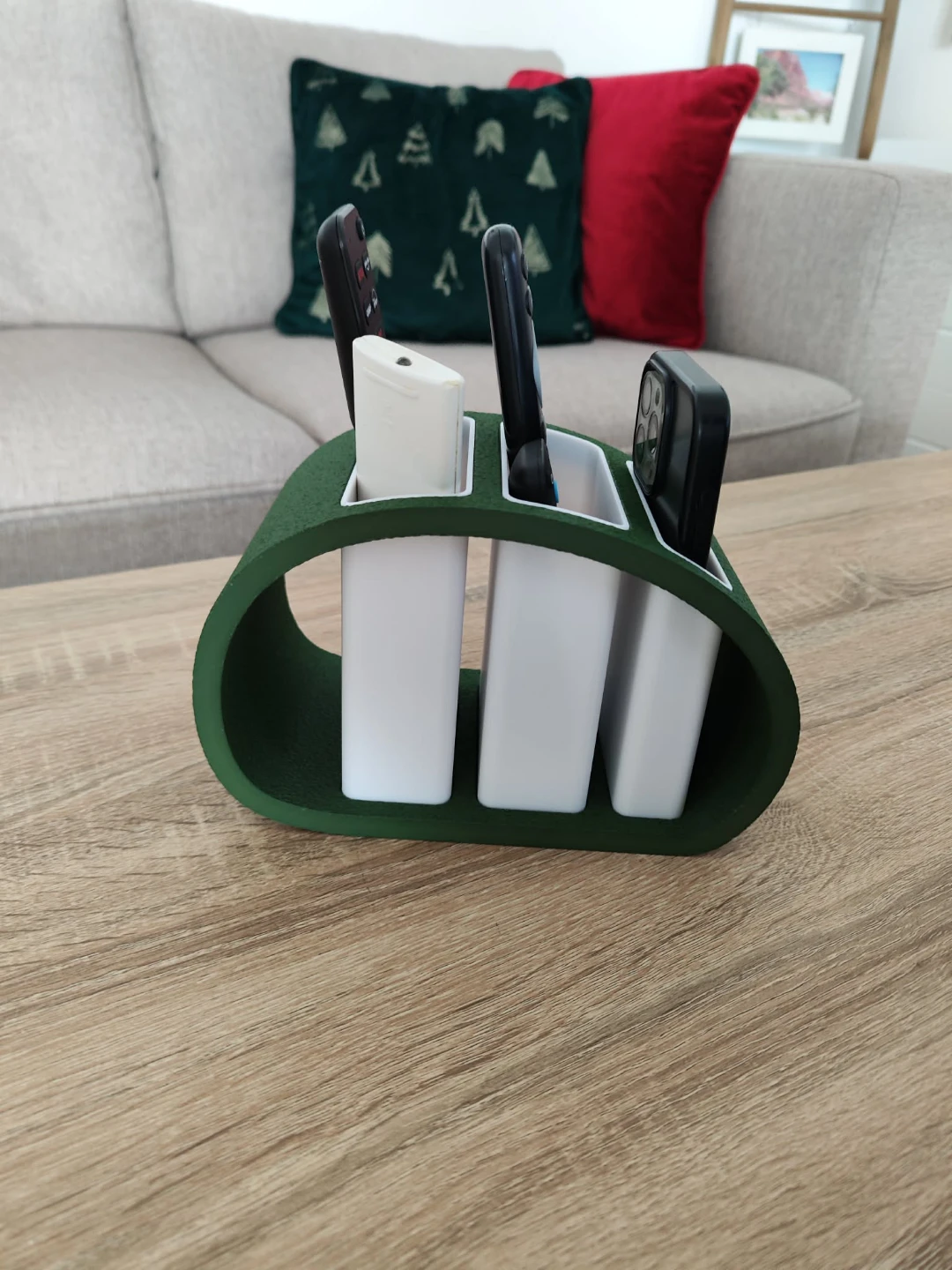 Dual-Tone Remote Control Holder – Sleek Living Room Organization - photo 2