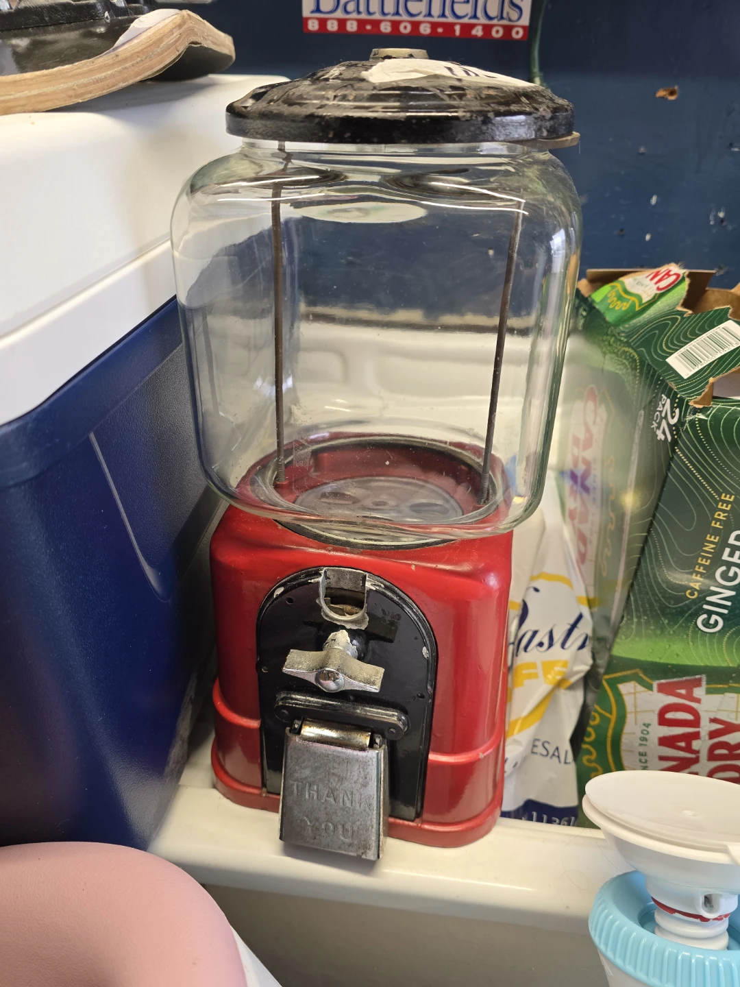 Vintage Red Gumball Machine