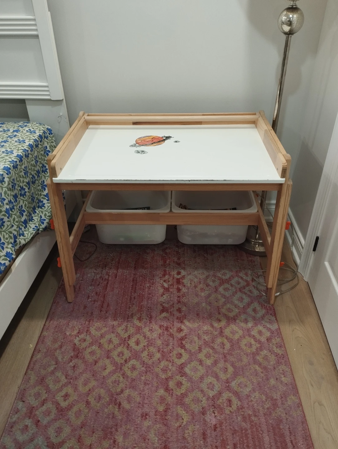 Kids Art Desk with Storage Bins - photo 2