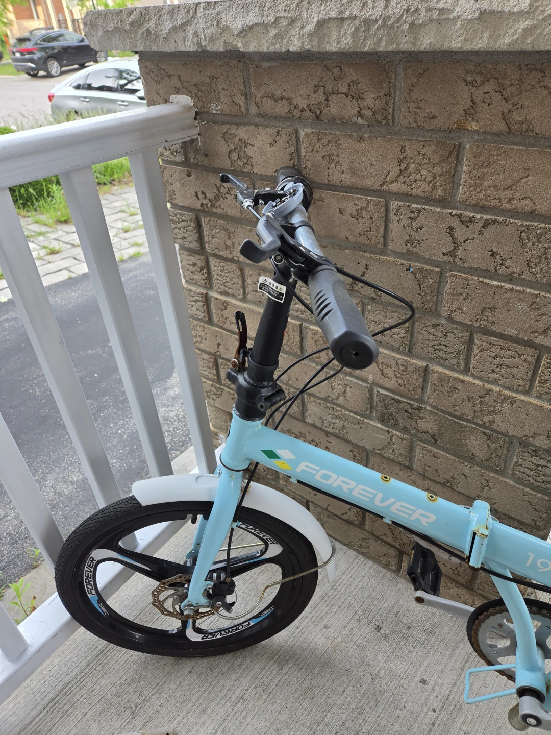 Light Blue Folding Bike