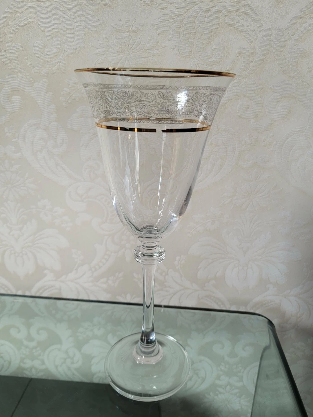 Vintage Bohemia crystal glasses with Gold Trim - photo 2