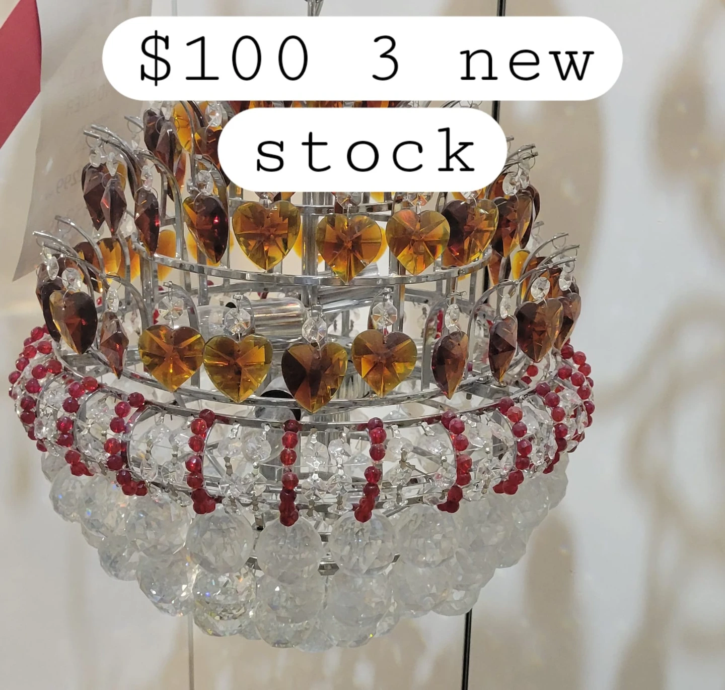 Crystal Heart Chandelier