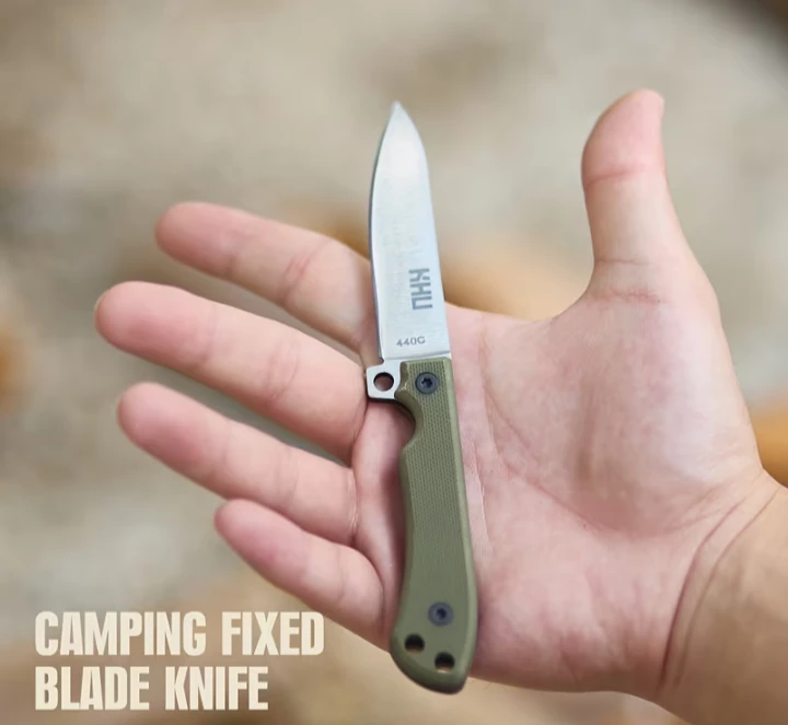 Brand New KHU Fixed Blade Camping Knife - Green - photo 2