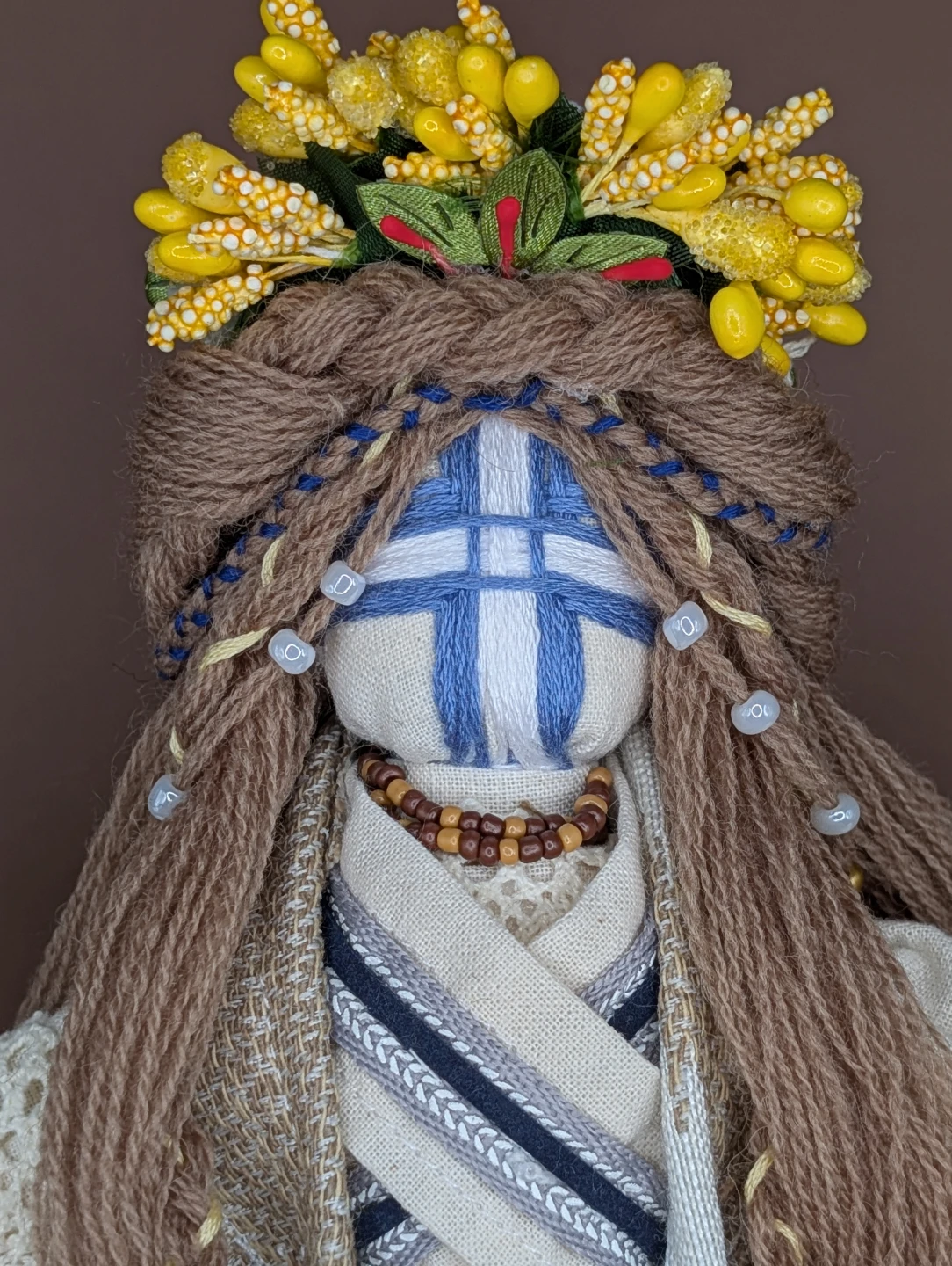 Handmade Beige Motanka Berehynia - Ukrainian heritage - photo 2