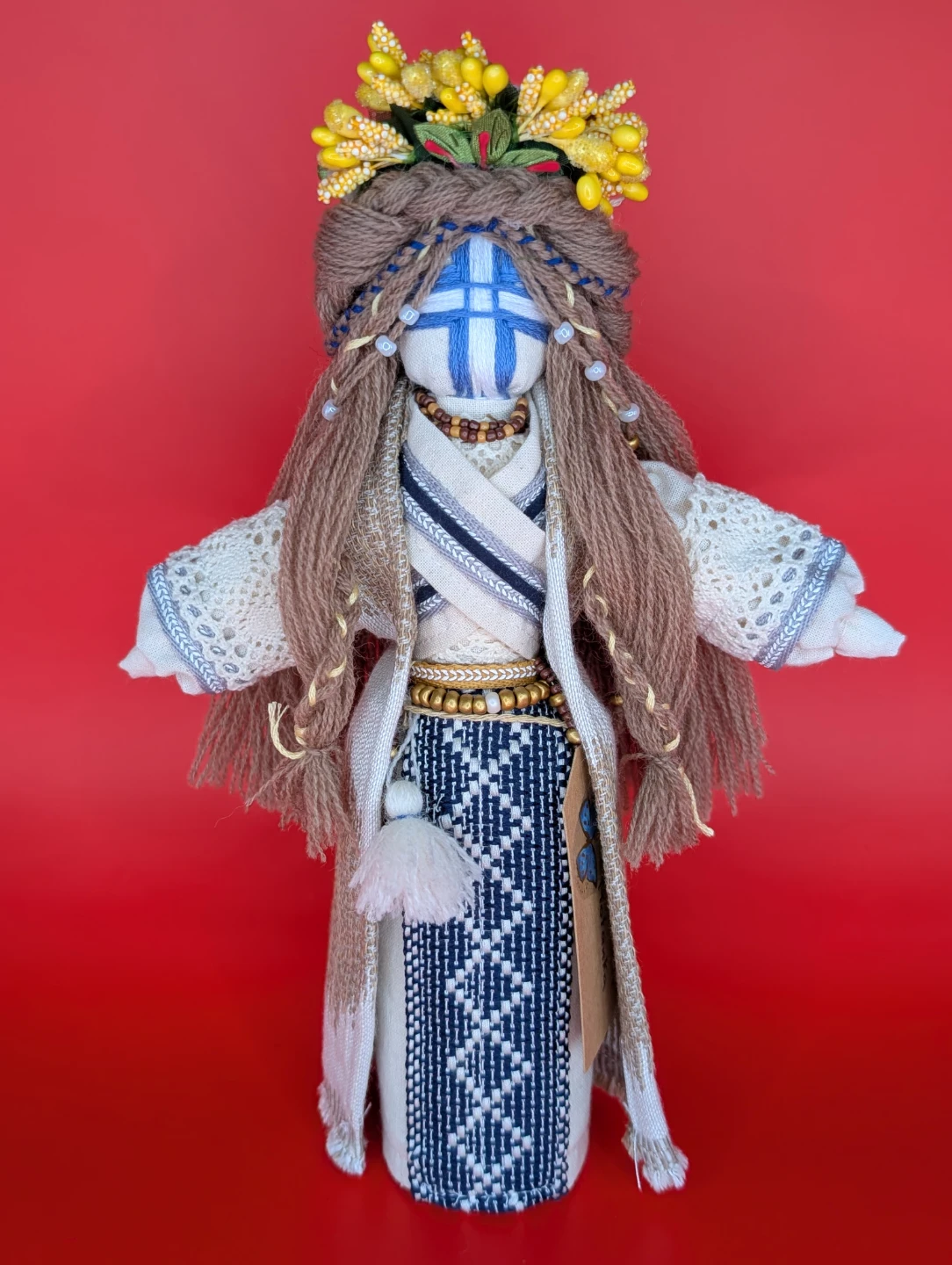 Handmade Beige Motanka Berehynia - Ukrainian heritage - photo 5