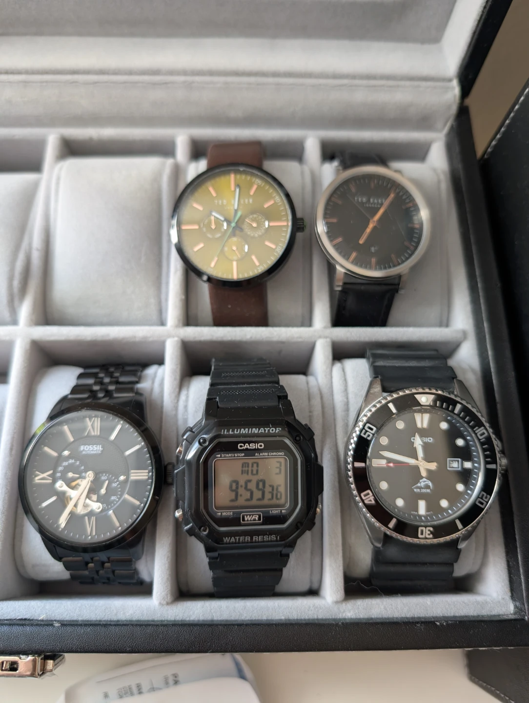 Fossil, Casio, and Ted Baker Watches