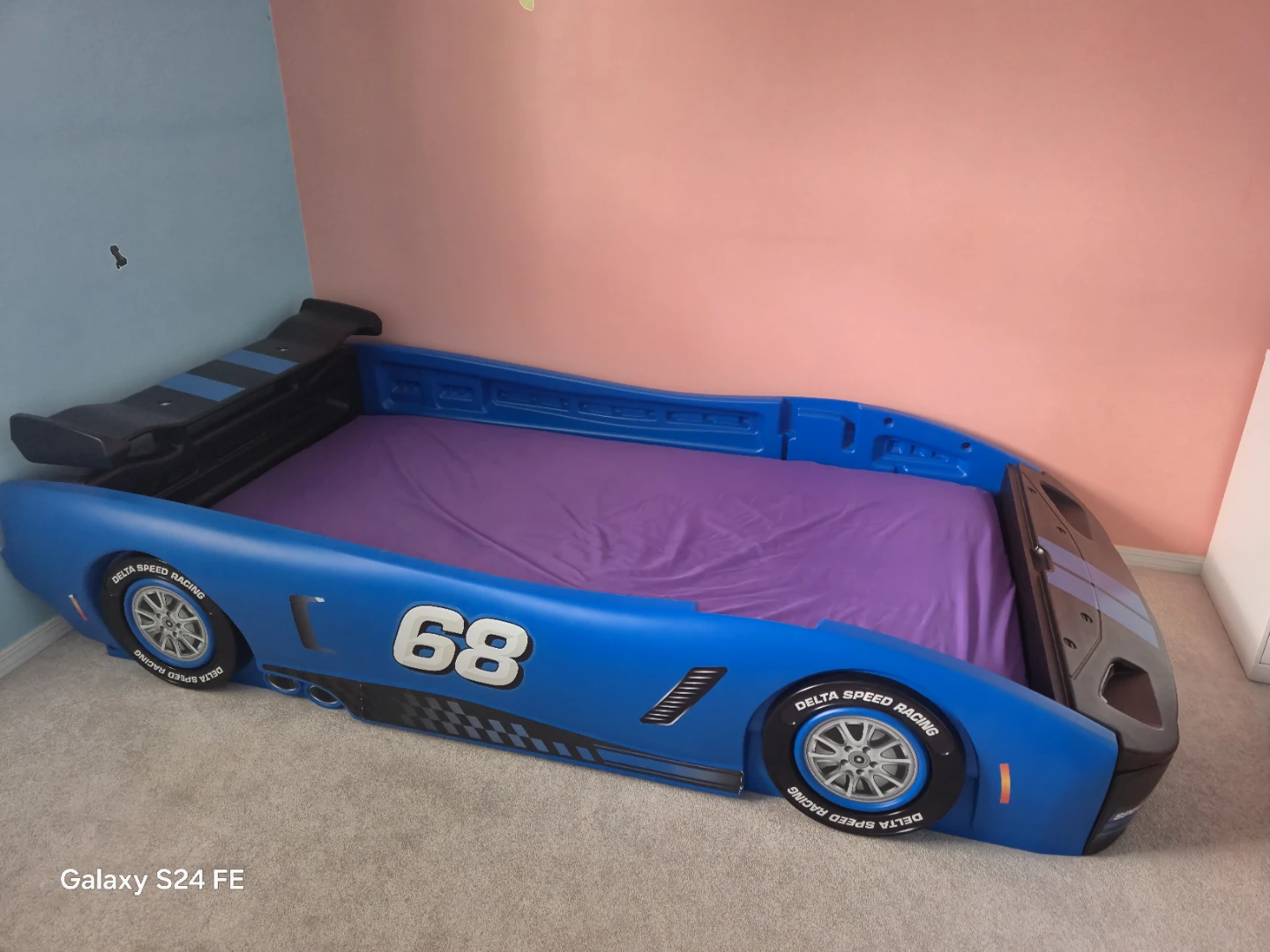 Blue Race Car Toddler Bed - photo 2
