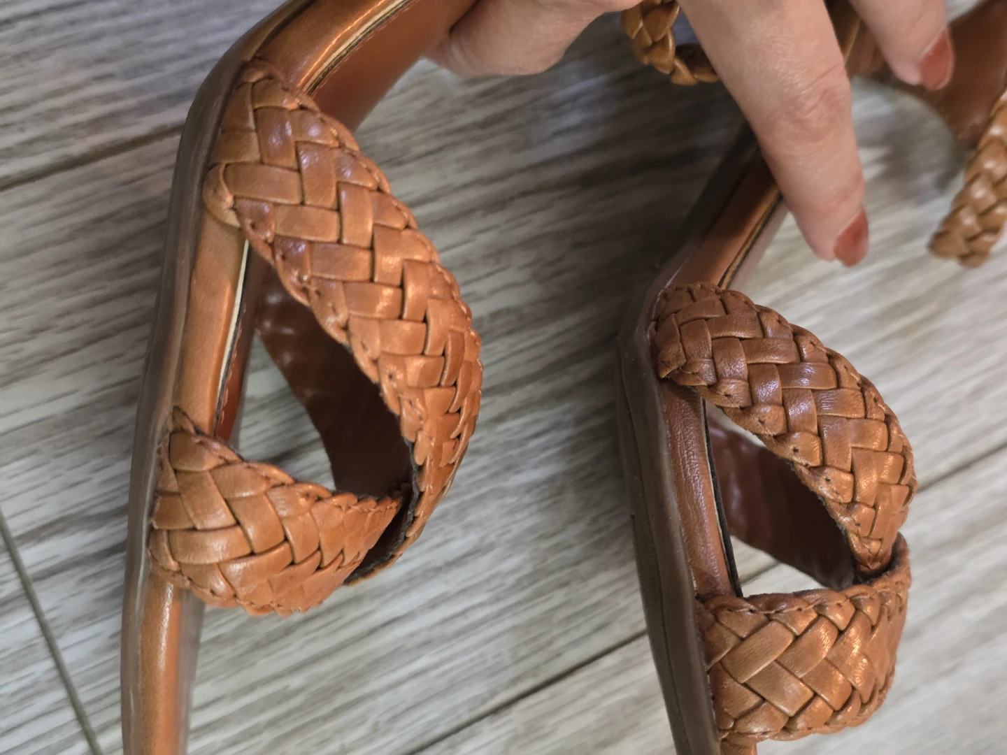 Lauren Ralph Lauren Brown ⚽ Woven Heeled Sandals - photo 4