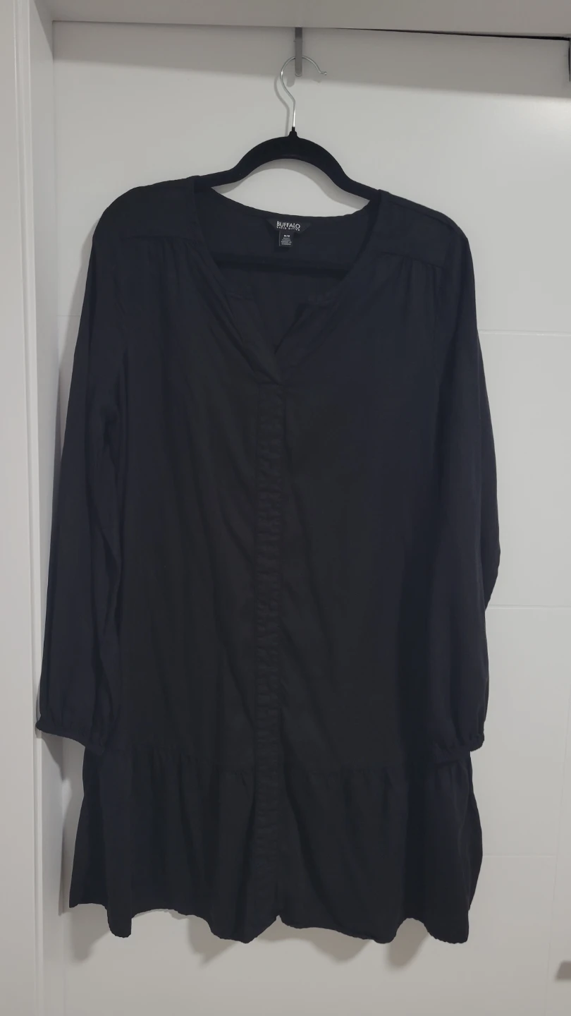 Buffalo David Bitton Black Lyocell Tunic Dress