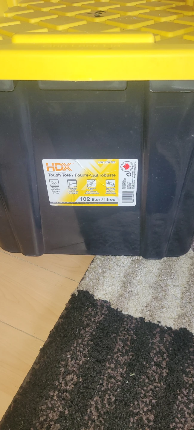 HDX Tough Tote Storage Bin - 102 Litres