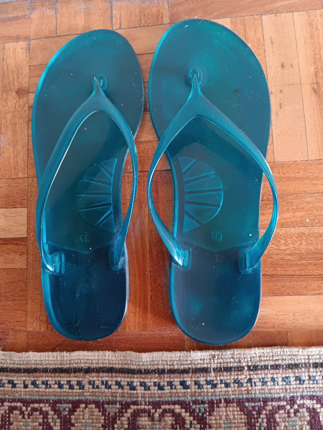 Teal Flip Flops