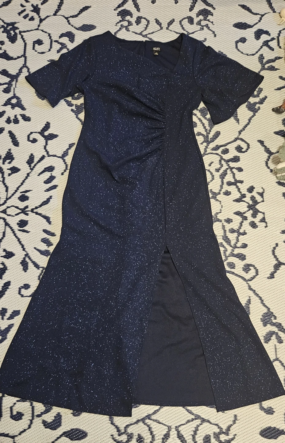 Navy Sparkle Maxi Dress