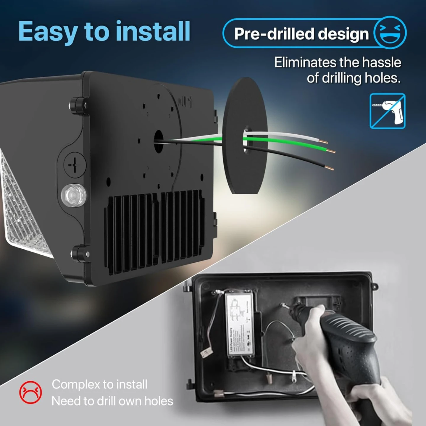 Hyperlite 18000lm LED Wall Pack Light 2 Pack - photo 4