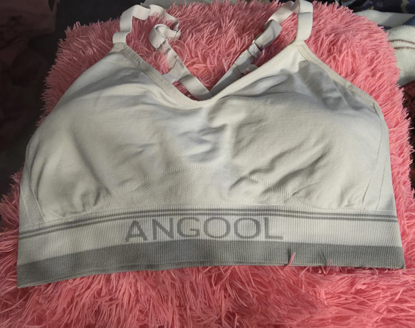 ANGQOOL White Sports Bra XL
