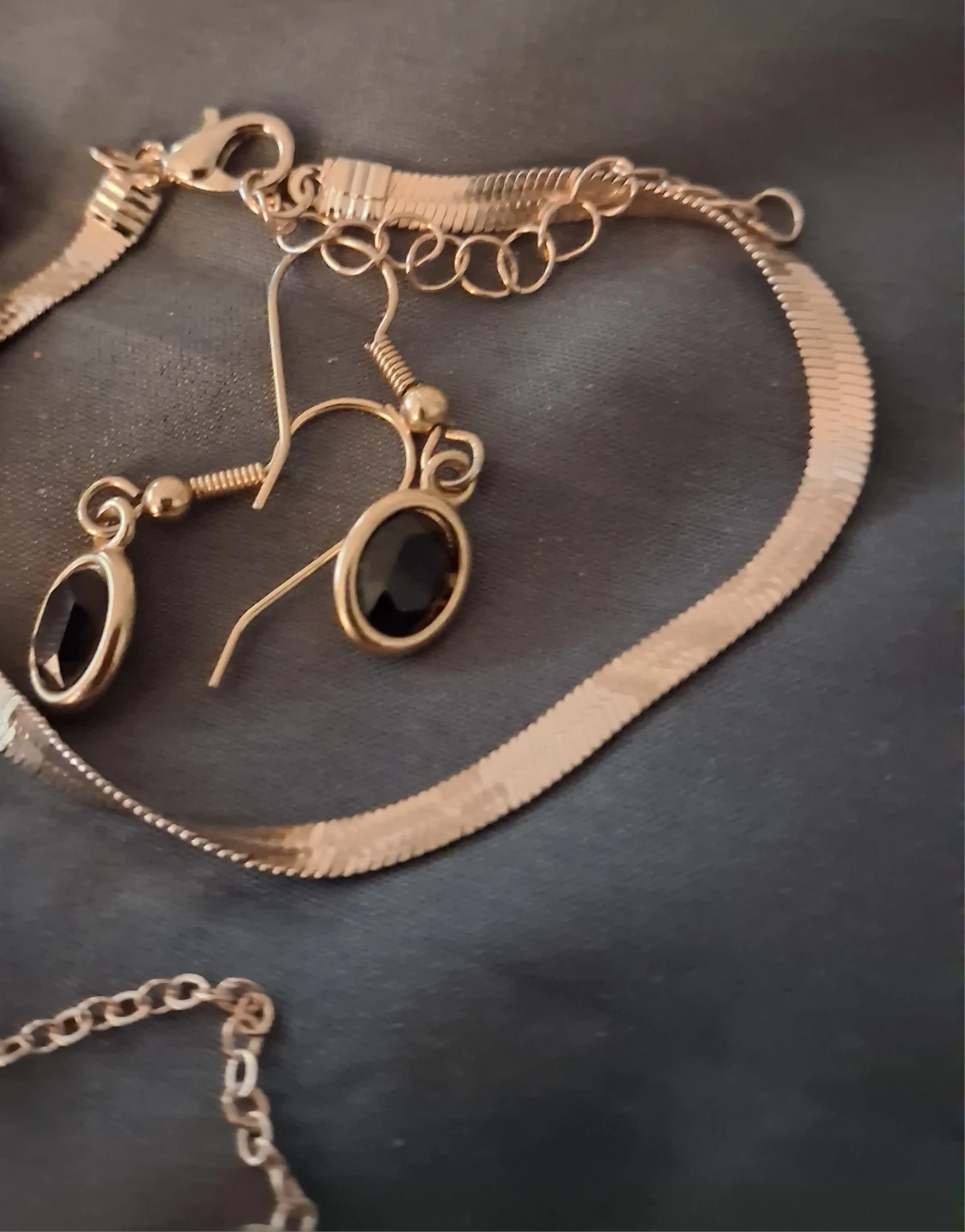 Gold-tone Chain bracelets and Earrings Set - photo 3