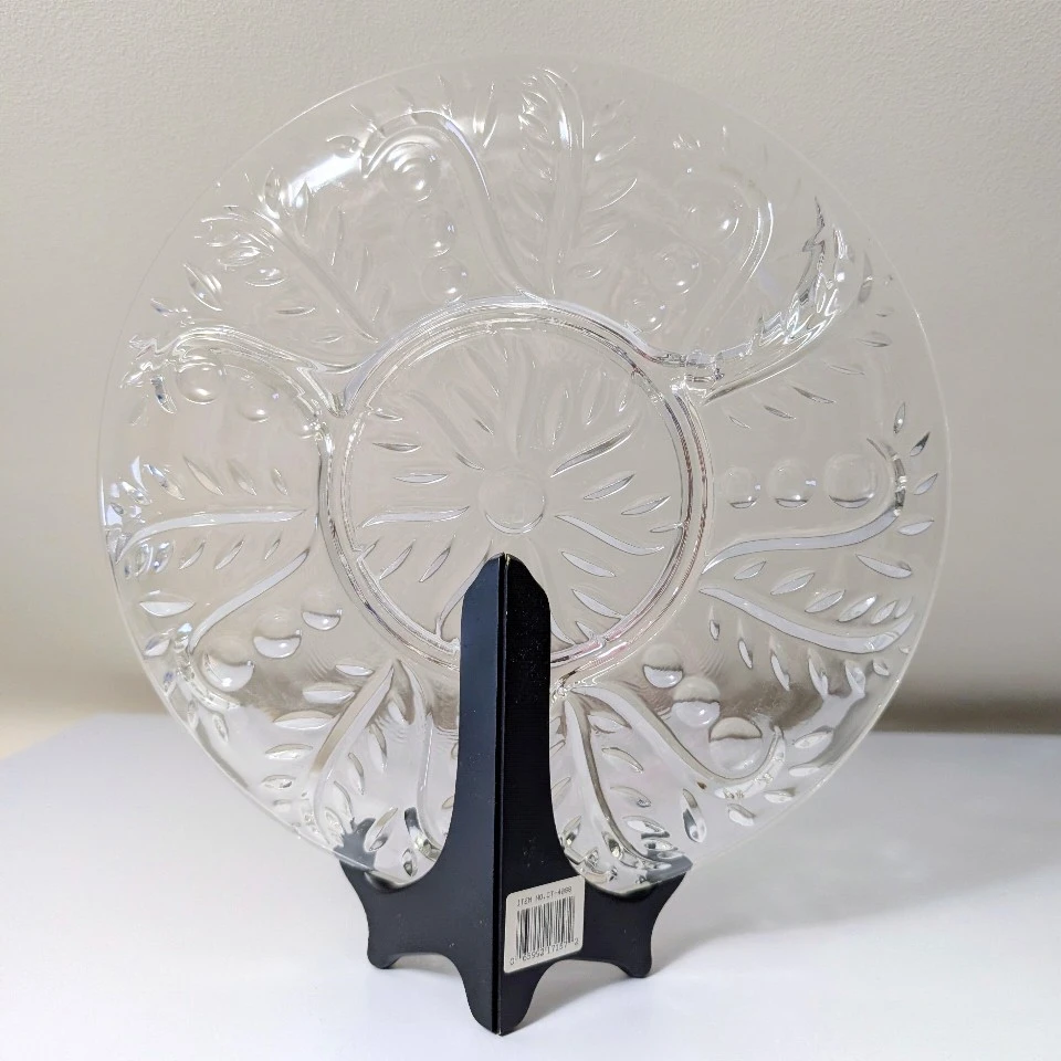 Vintage MCM 1960's 4 Section Server Platter Round - photo 3