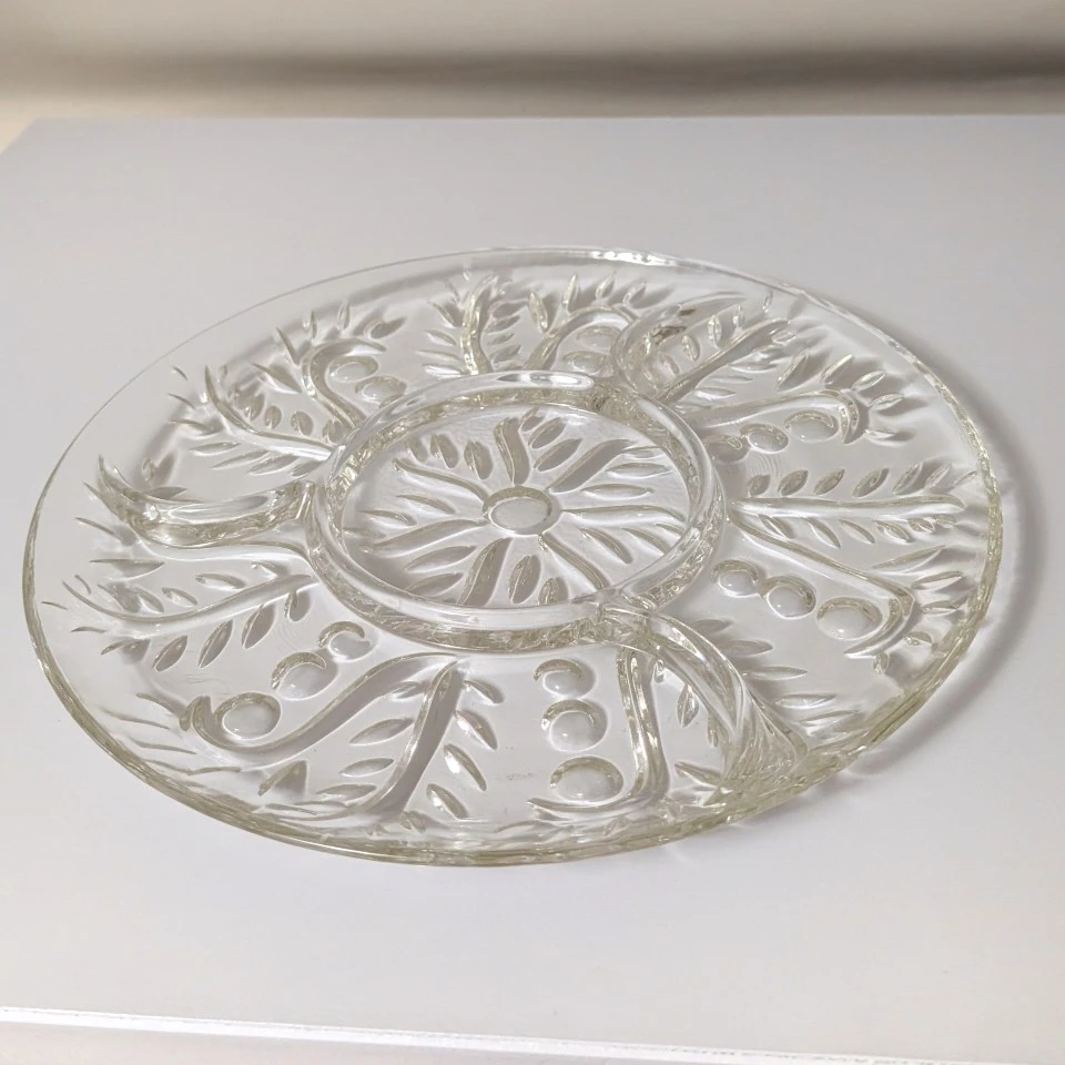 Vintage MCM 1960's 4 Section Server Platter Round - photo 5