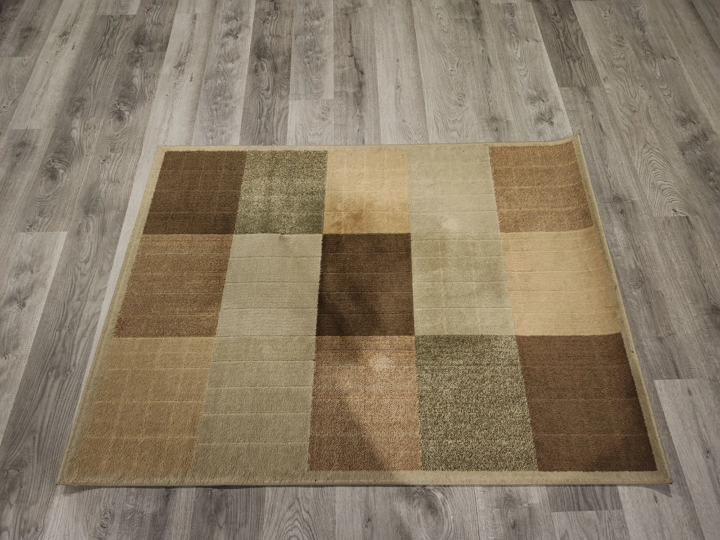 Modern Geometric Block Area Rug – Earth Tones