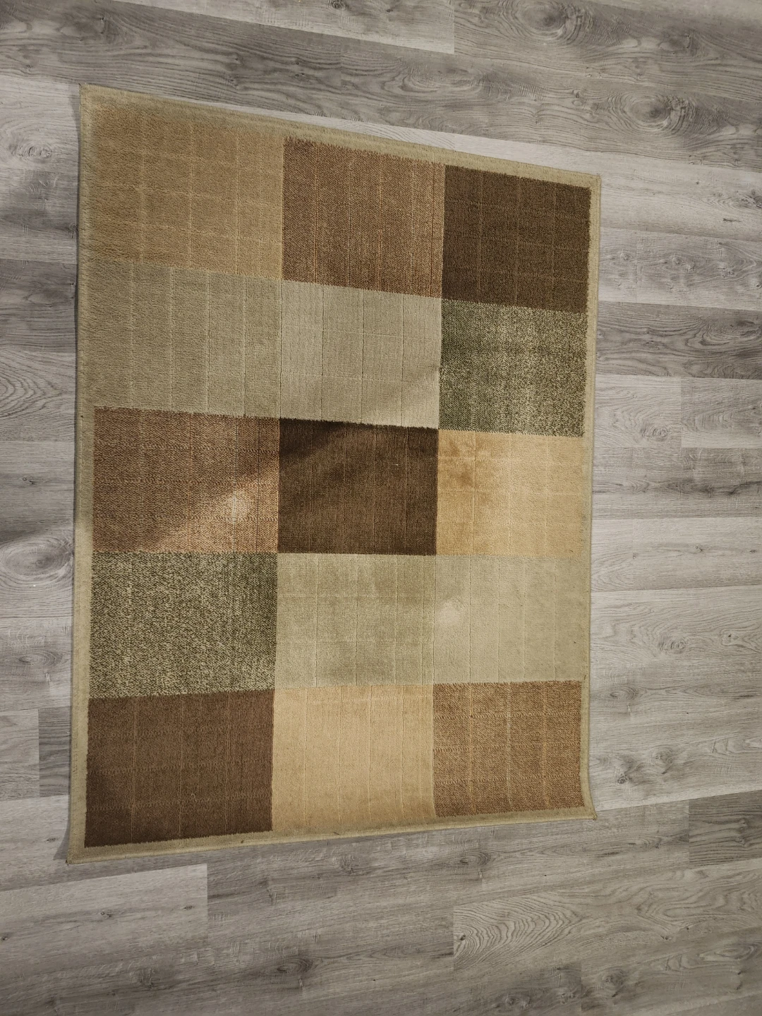 Modern Geometric Block Area Rug – Earth Tones - photo 3