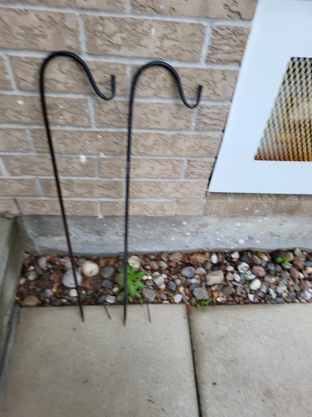 Set of 2 Black Metal Shepherd's Hooks