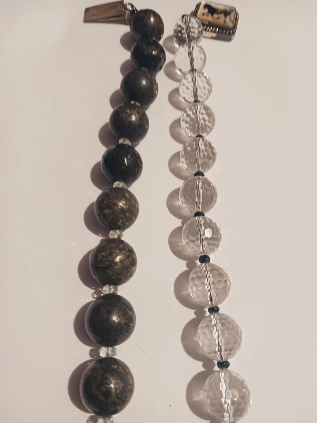 Sterling Silver & Rock Crystal Beaded Necklace with 925 Clasp - photo 3