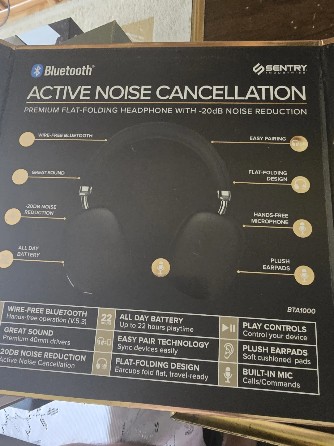 Sentry Active Noise Cancellation Headphones - photo 3