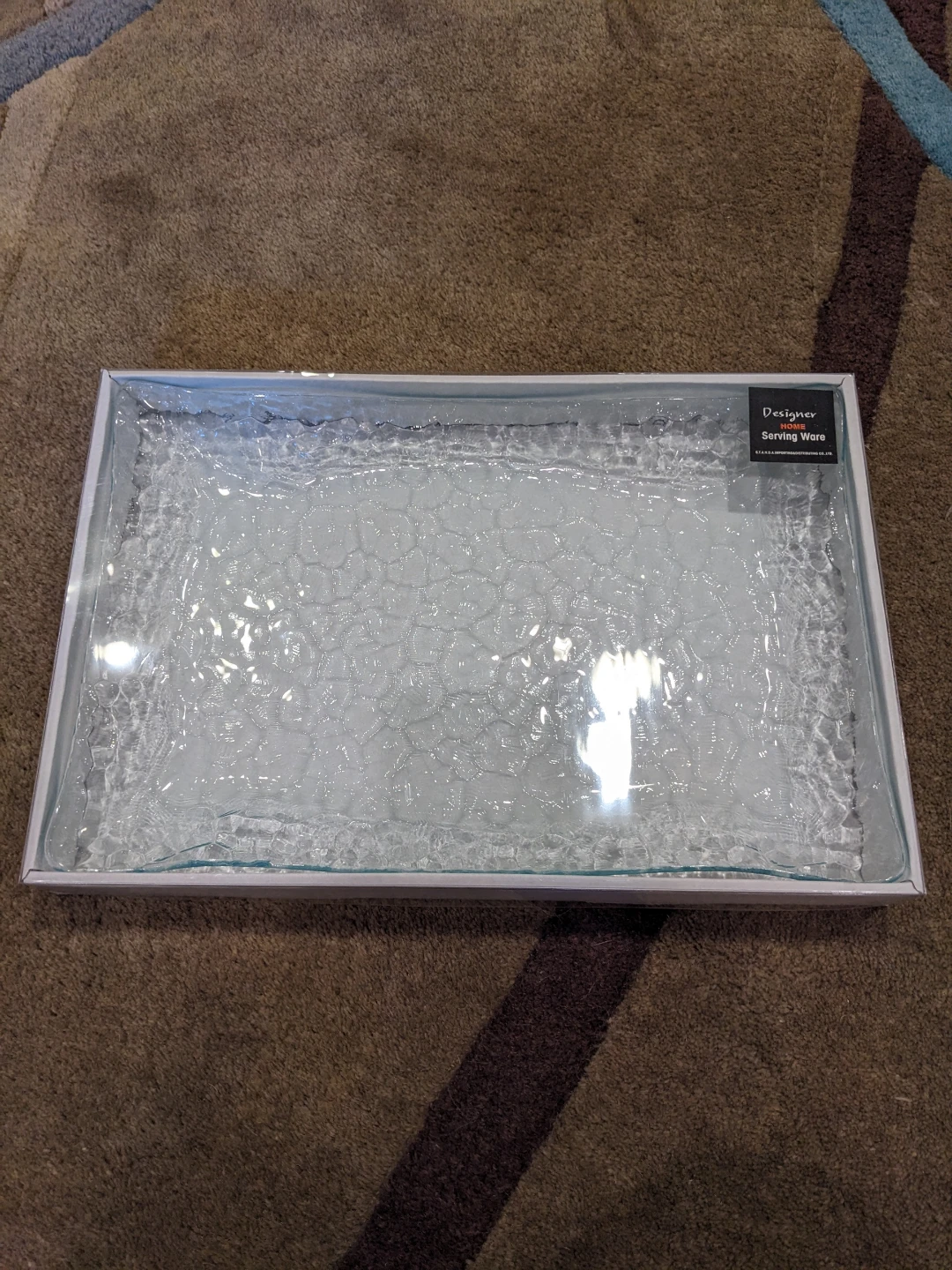 Beautiful 13.5"x9" Glass Serving Plate - photo 2
