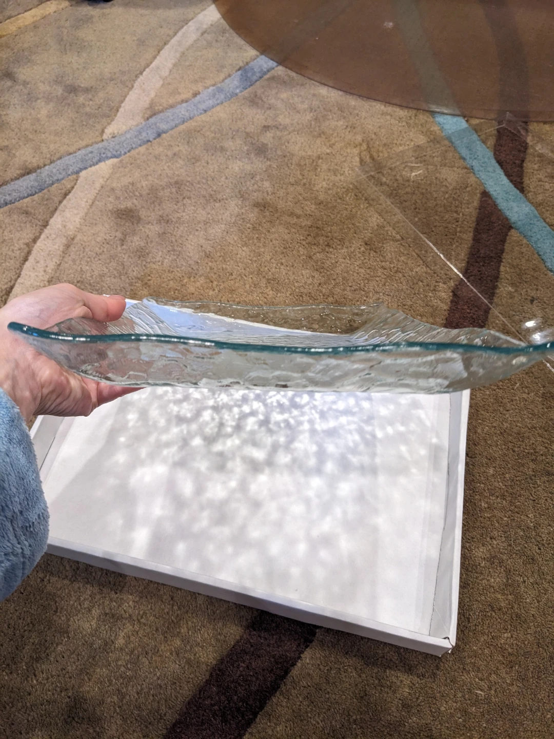 Beautiful 13.5"x9" Glass Serving Plate - photo 3