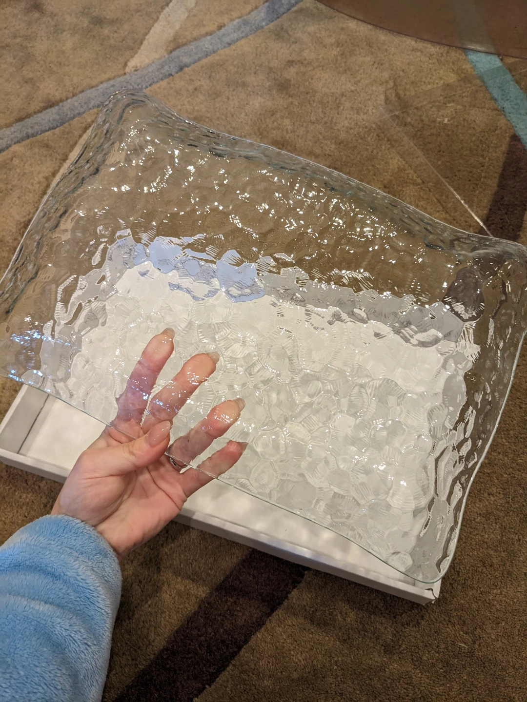 Beautiful 13.5"x9" Glass Serving Plate - photo 4