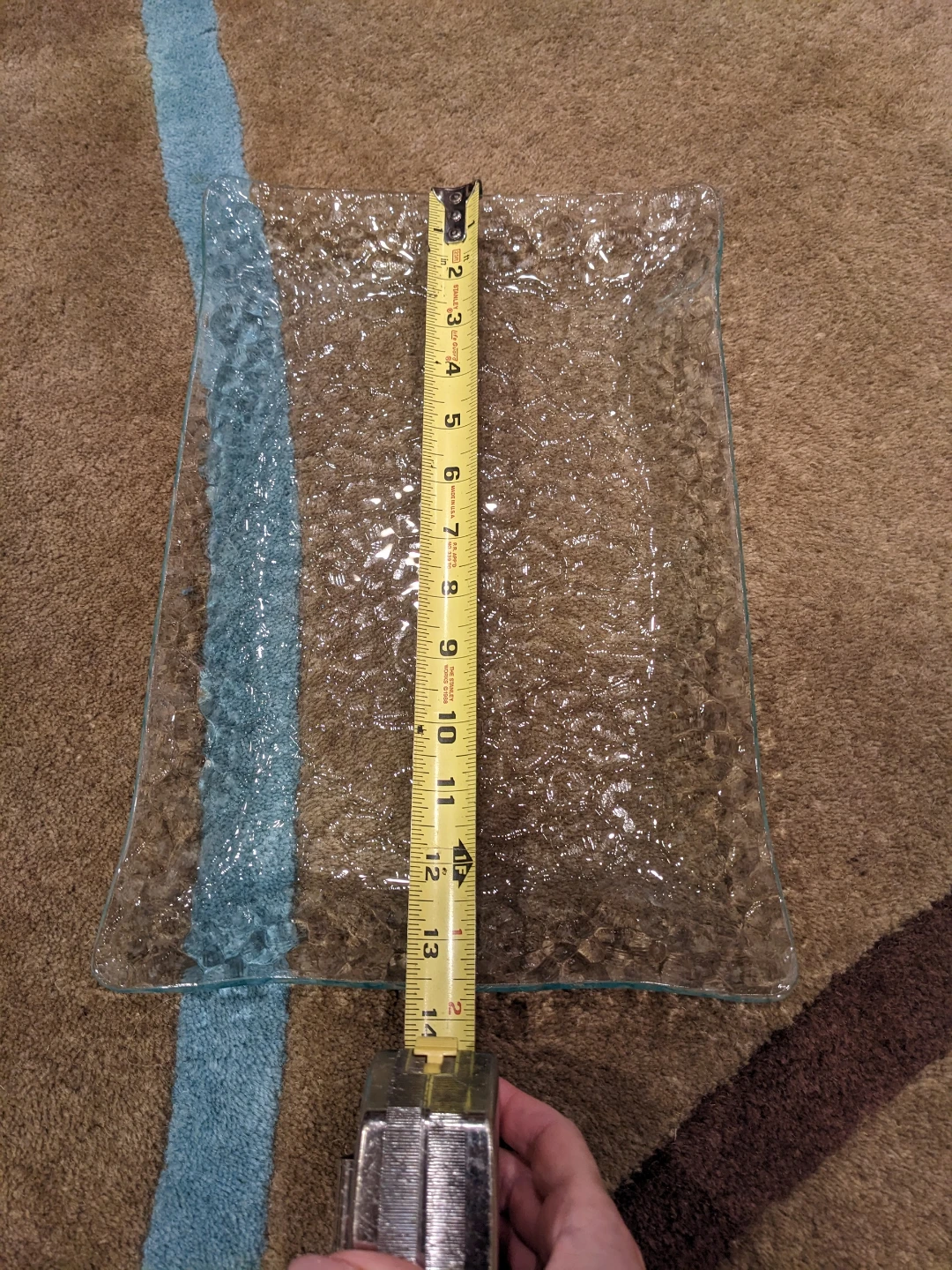 Beautiful 13.5"x9" Glass Serving Plate - photo 5