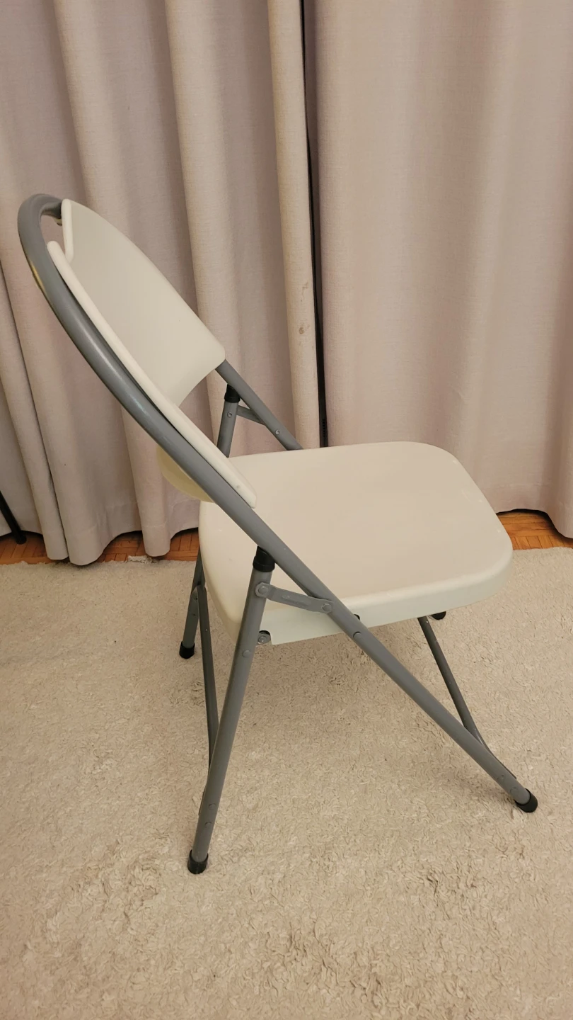 White Folding Chair ⚽ - photo 3