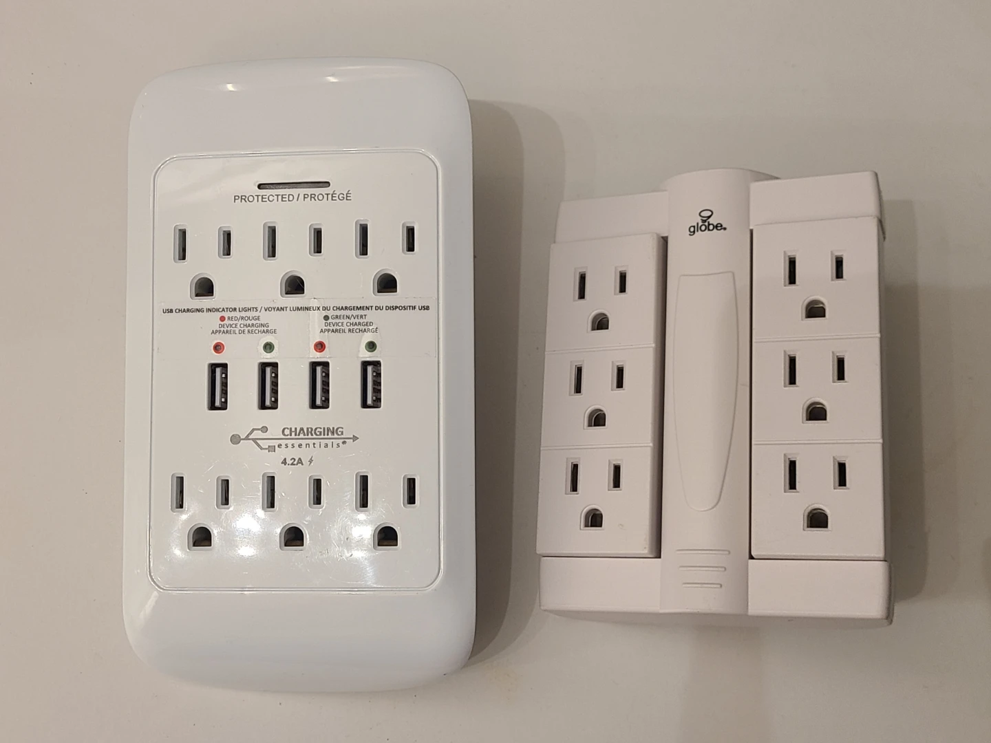 Charging Essentials and Globe Wall Taps