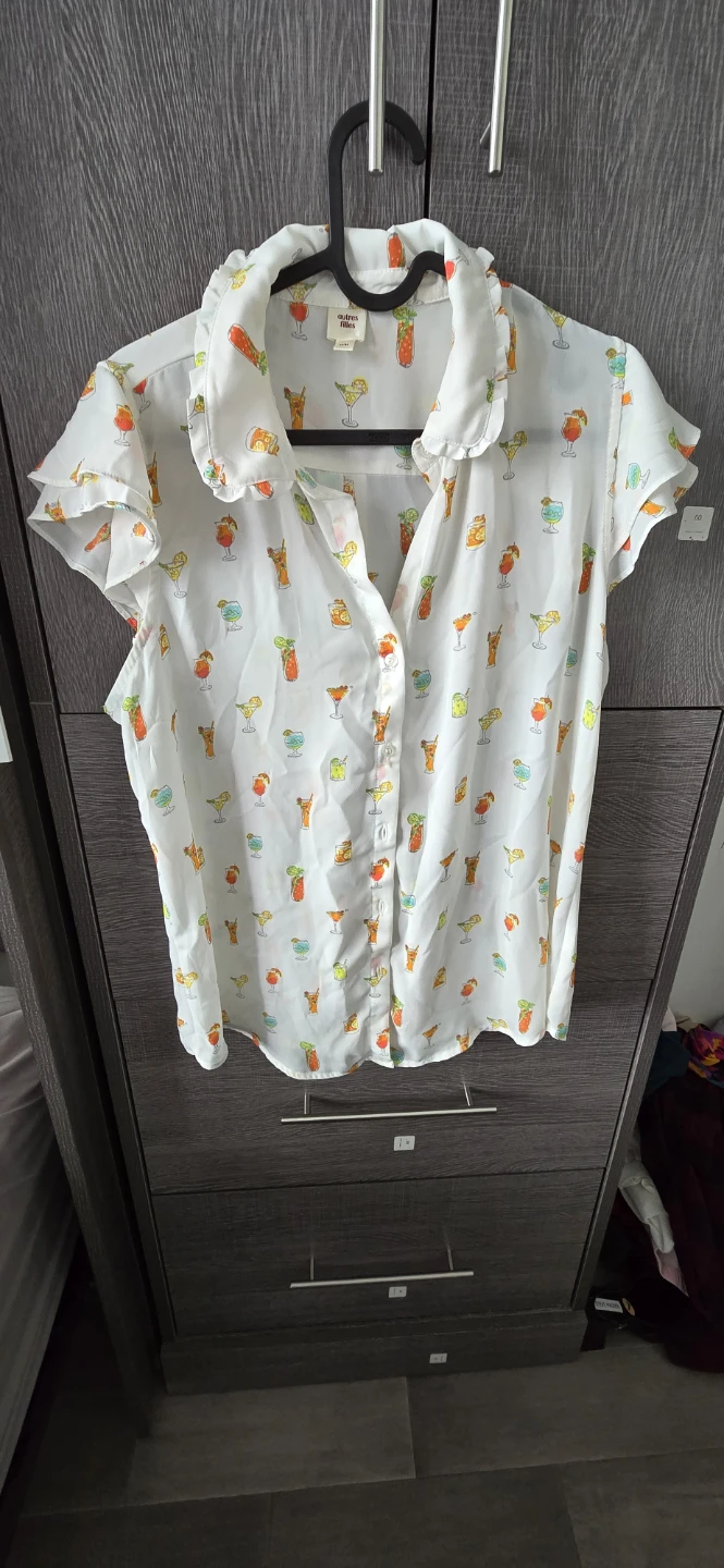 Autres Filles Women's Blouse M/M Cocktail Print