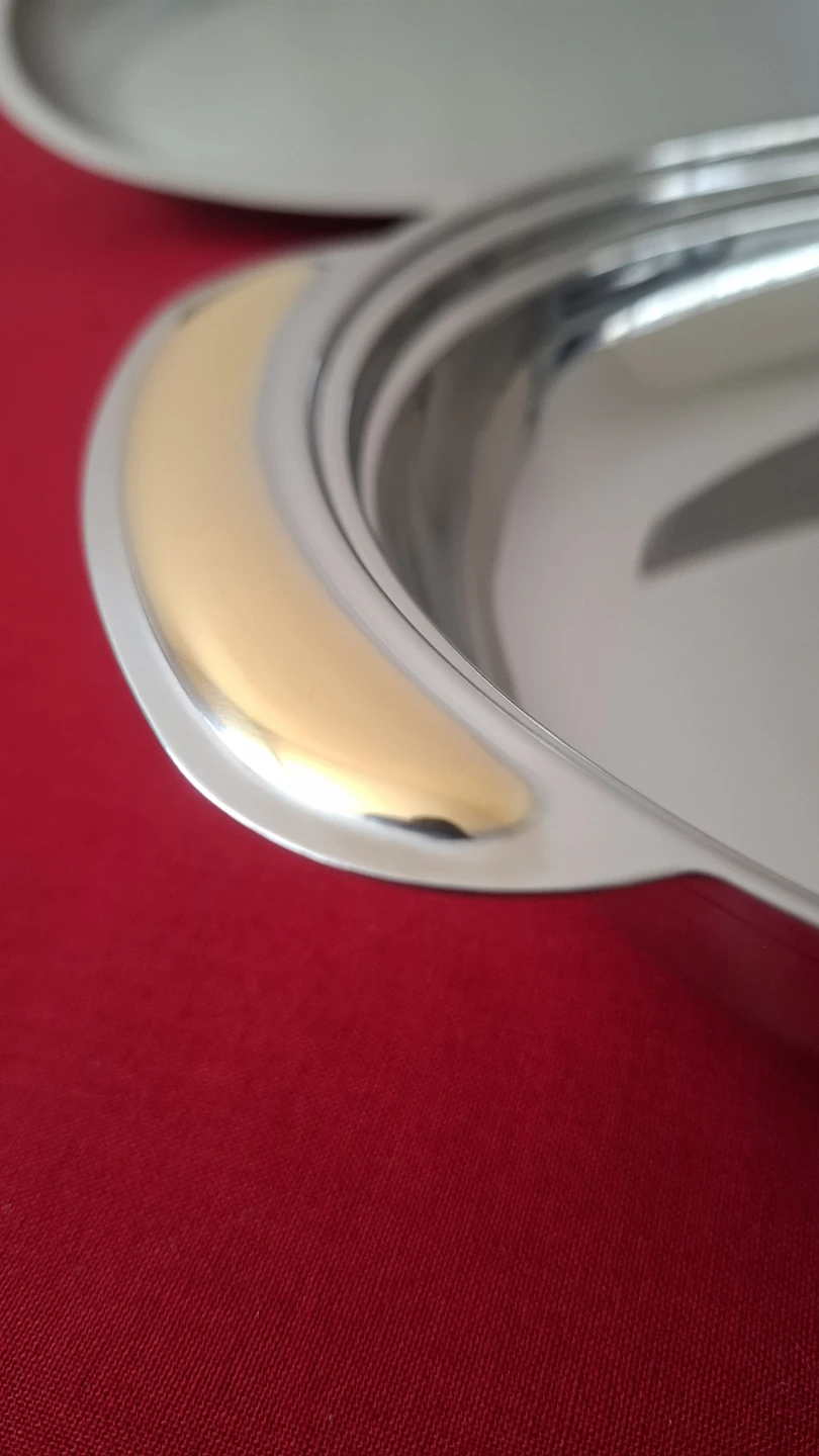 Oval Stainless Steel Serving Dish with Lid - photo 4