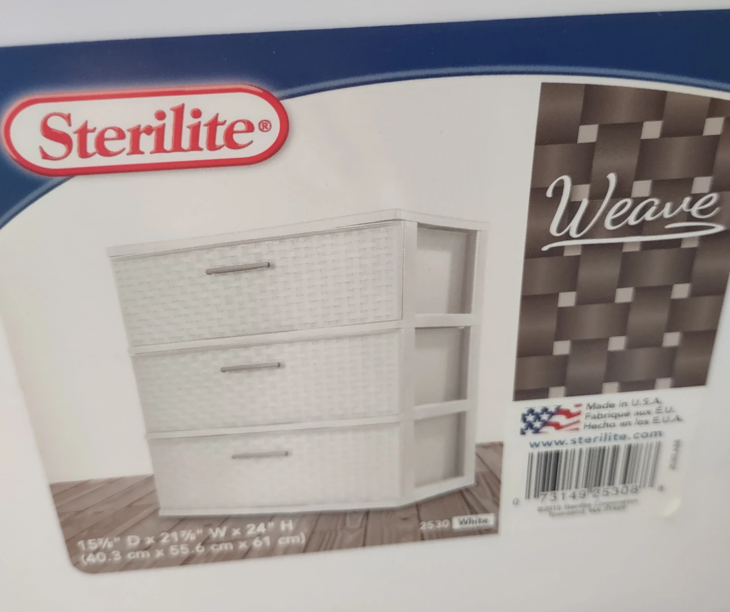 Sterilite Weave 3-Drawer Storage Unit (2sets)