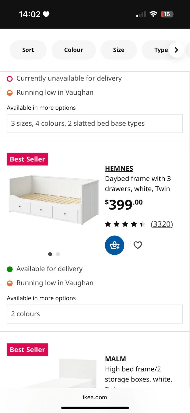 IKEA HEMNES Daybed with 3 Drawers – Great Condition