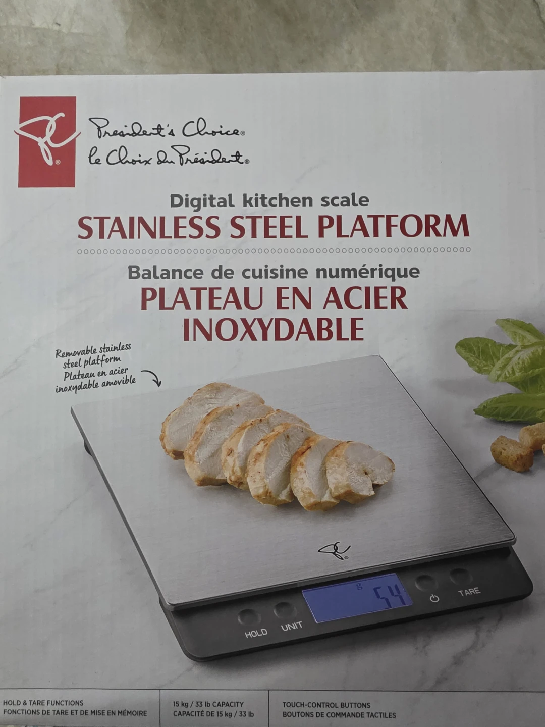 President's Choice Digital Stainless Steel Kitchen Scale