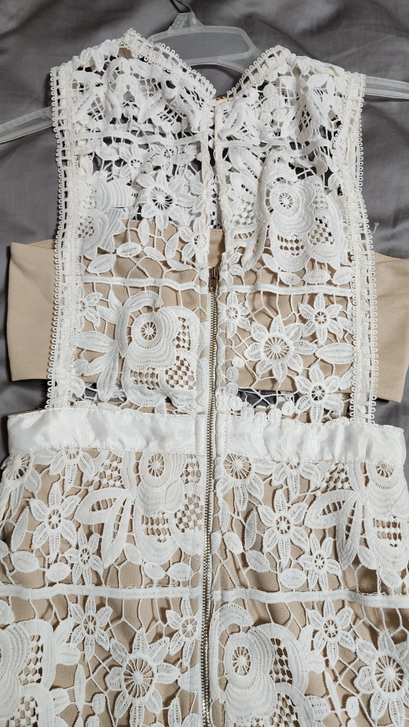 White Lace Dress S - photo 3