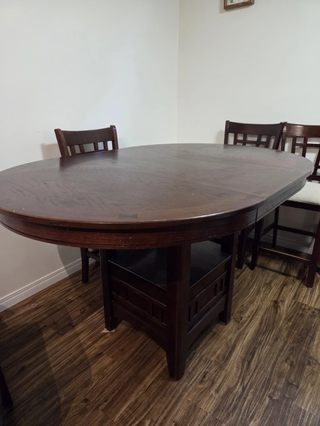 Bar height kitchen table with 6 chairs