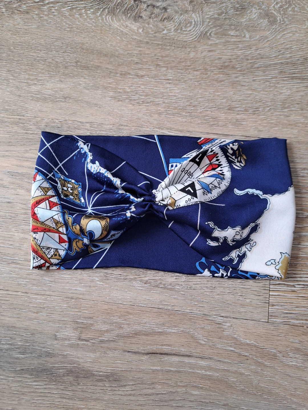 Blue World Map Twist Headband - photo 3
