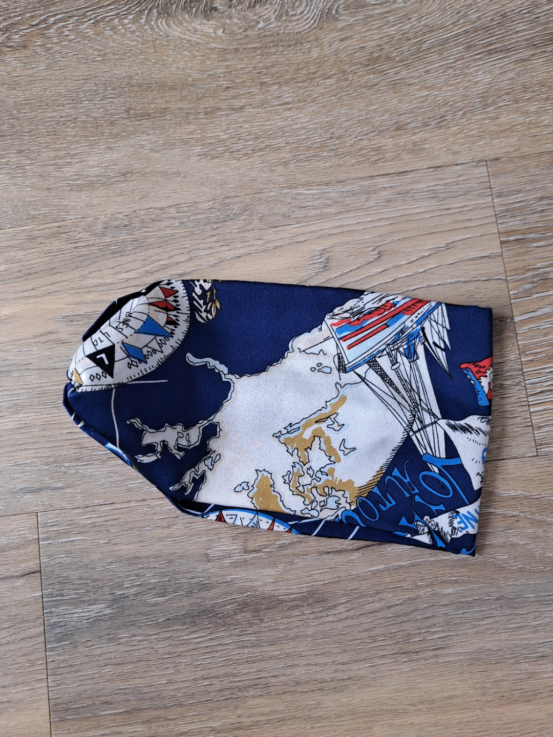 Blue World Map Twist Headband - photo 4