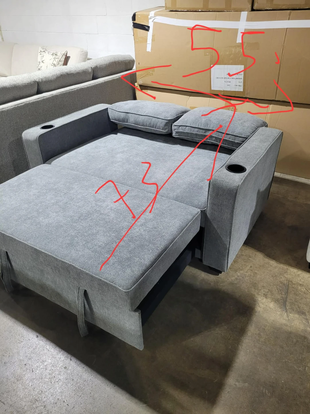 New sofa bed for sale comes in blue or grey color - photo 3