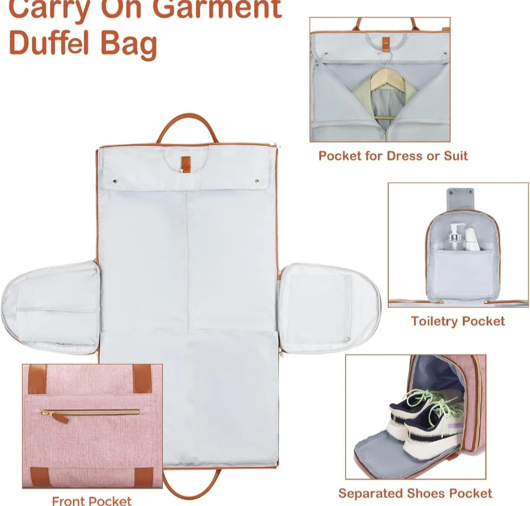 Carry On Garment Duffel Bag - Pink - photo 4