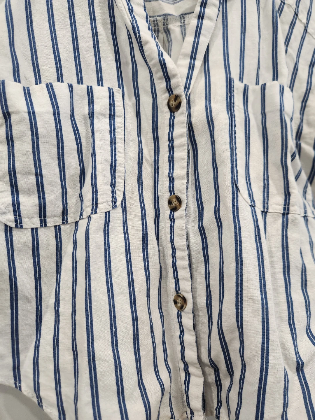 Zara Striped Cropped Shirt ⚽ - photo 3