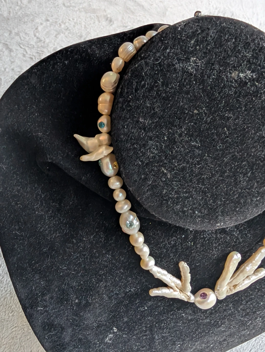 ⚽Baroque Pearl & Crystal necklace - photo 5