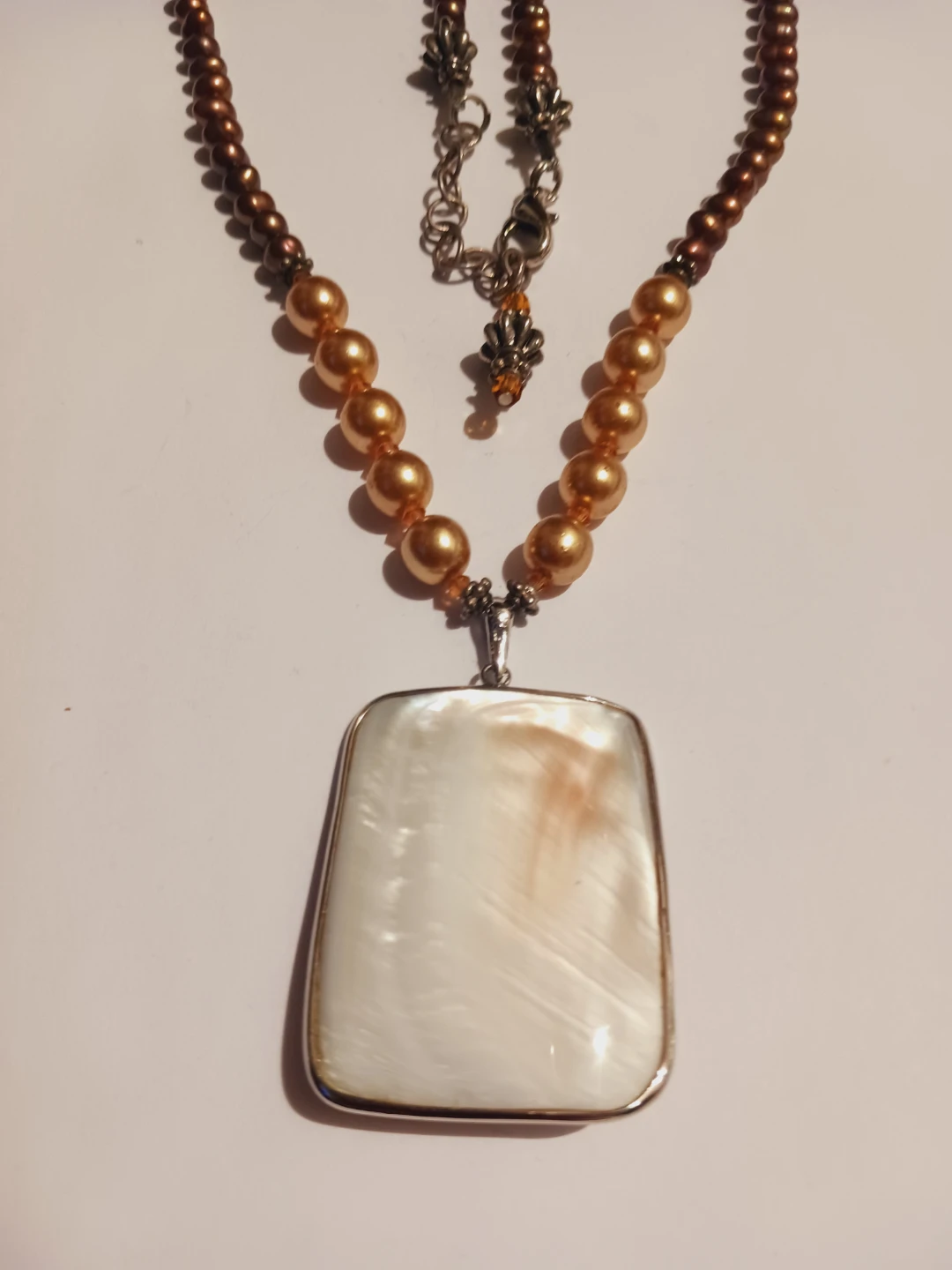 Gorgeous Sterling Silver Pearl Pendant Freshwater Pearl Necklace - photo 3