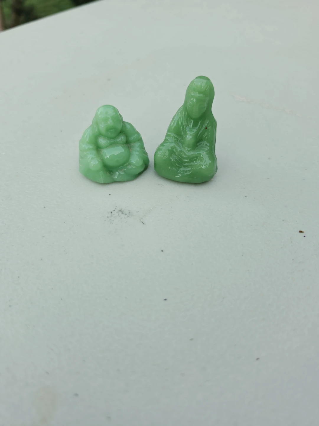 Set of 4 Green Jade-like Figurines